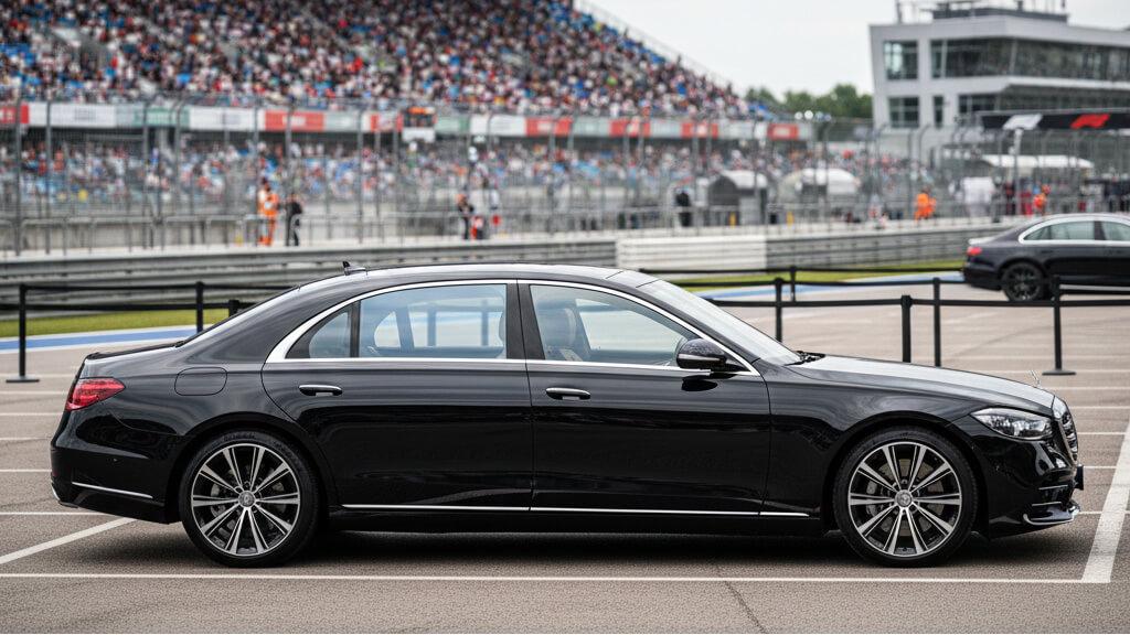 Luxuriöser Mercedes S-Klasse Chauffeurwagen für den F1-Grand-Prix